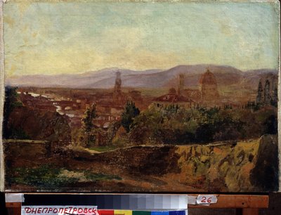 Florence (Italie) (Florence). Peinture de Nikolai Nikolayevich Ge (Gay) (1831-1894), huile sur toile   1318617   cs       czech Successfully Translated  Original: Architectural Sketch(?) (verso) Translat: Architectural Sketch(?) (verso) 1304521 cs czech Su od Nikolai Nikolajevitch Gay