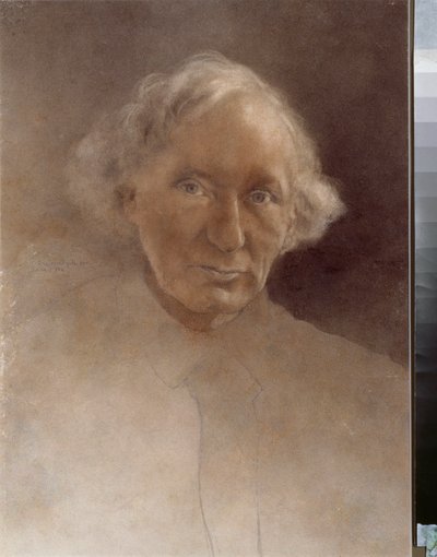 Portrét básníka Vjačeslava Ivanova (1866-1949), 20. století (pastel, uhel, červená křída na tabuli) od Nikolai Nikolayevich Vysheslavtsev