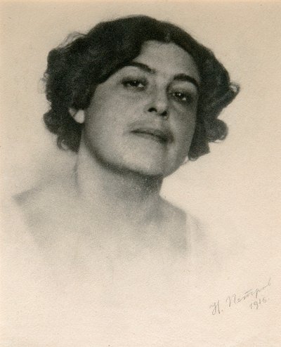 Portrét ruské herečky Voronets, c1916 od Nikolai Petrov