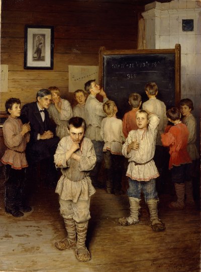 Duševní počítání na obecné škole, 1895 od Nikolai Petrovich Bogdanov Belsky