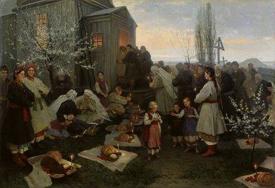 Velikonoční mše na Ukrajině od Nikolai Pimonenko