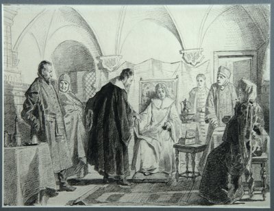 Maria Ivanovna Khlopova, nevěsta cara Michaila Fjodoroviče, 1884 od Nikolai Vasilyevich Nevrev