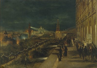 Osvětlení Moskvy u příležitosti korunovace císaře Alexandra III. dne 15. května 1883, 1883 od Nikolai Yegorovich Makovsky