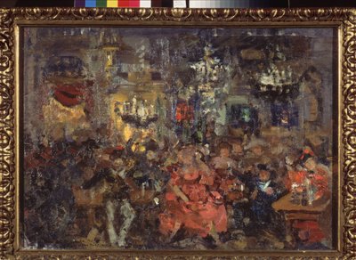 Hospoda Une. Oeuvre de Nikolay Nikolaevich Sapunov (Sapunov) (1880-1912), tempera sir tsarton od Nikolaj Nikolaevic Sapunov