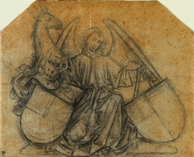 Anděl podpírající dva erby, c. 1470. od Nikolaus Gerhaert von Leyden