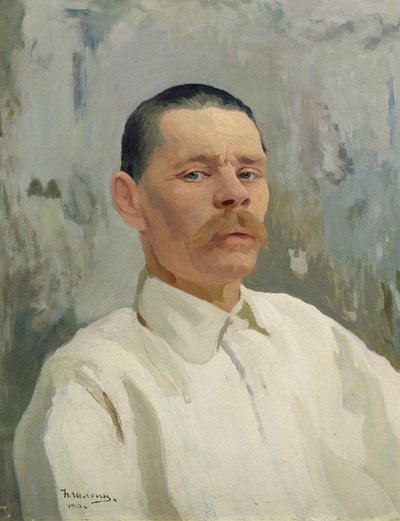 Portrét Maxima Gorkého (1868-1939) 1910 (olej na plátně) od Nikolay Pavlovich Shlein
