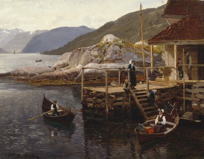 Z Balestrand (olej na plátně) od Nils Bjørnsen Møller