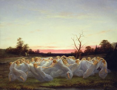 Víly z louky, 1850 olej na plátně od Nils Blommer