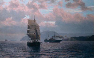 Sraz v zátoce Drøbak od Nils Hansteen