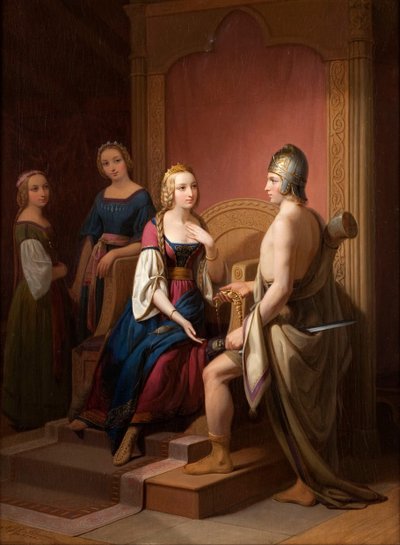 Heimdall vrací Brisingamen do Freye, 1846 od Nils Jakob Blommér