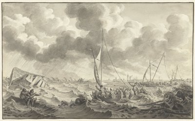 Protržení hráze poblíž Kampen, 1775 od Noach van der Meer (II)