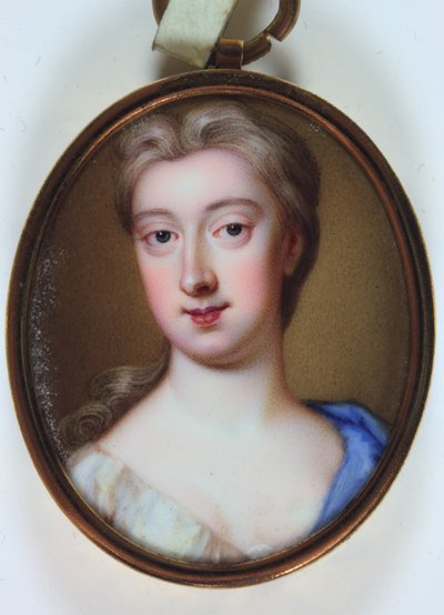Lady Henrietta Cavendish Holles Harley (smalt na zlatě) od Noah or Seeman Abraham (fl.1751) (attr.to) Seaman