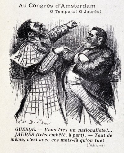Hádka mezi Jeanem Jauresem a Julesem Guesdem (Amsterdamský socialistický kongres) Noel Dorville, “”Le Panache”” 5/10/1904. od Noel Dorville