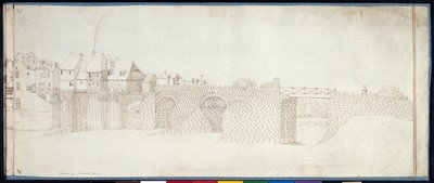 Panorama Charentonu (pero a tuš na papíře) od Noel Gasselin