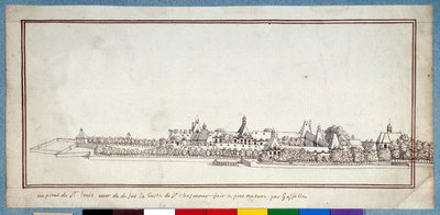 The Hospital of St Louis (pero a inkoust s praním na papíře) od Noel Gasselin