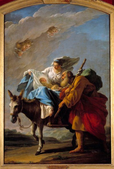 Let do Egypta. Obraz od Christmas Halle (1711-1781) od Noel Halle