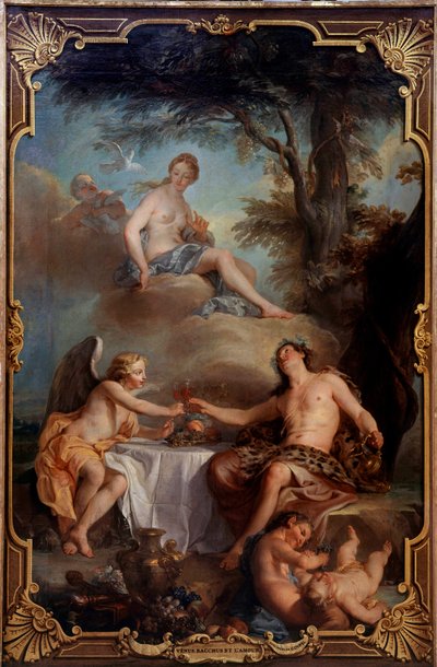 Venuše, Bacchus a Láska. Obraz Nicolase Coypela (1690-1734) od Noel-Nicholas Coypel