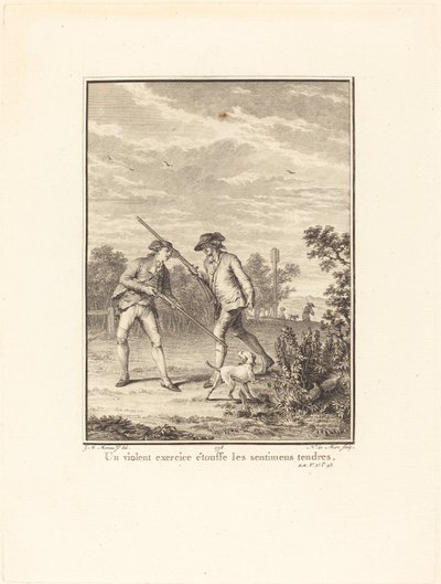 Násilné cvičení dusí něžné pocity od Noël Le Mire after Jean Michel Moreau