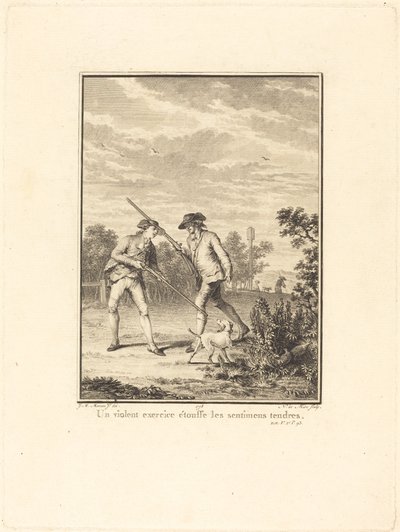Násilné cvičení dusí něžné pocity od Noël Le Mire after Jean Michel Moreau