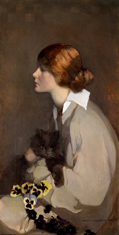Zlaté oči (olej na plátně) od Norah Neilsen Gray
