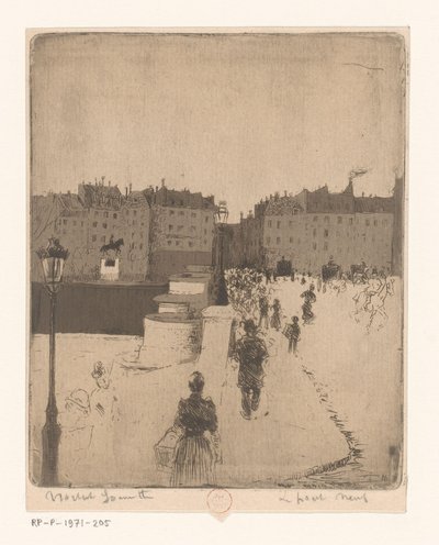 Pohled na Pont Neuf v Paříži Le Pont Neuf (název na objektu) od Norbert Goeneutte