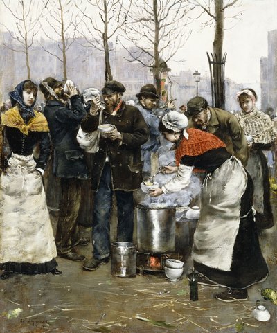 Polévka pro mše za zimního dne, Paříž, 1881 od Norbert Goeneutte