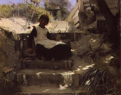 Zahradníkova dcera (olej) od Norman Garstin