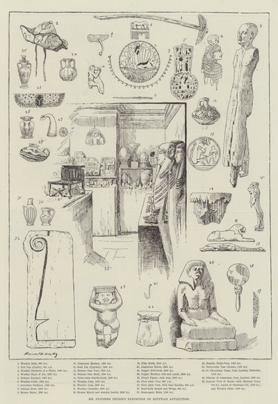 Výstava egyptských starožitností pana Flinderse Petrieho od Norman Hardy
