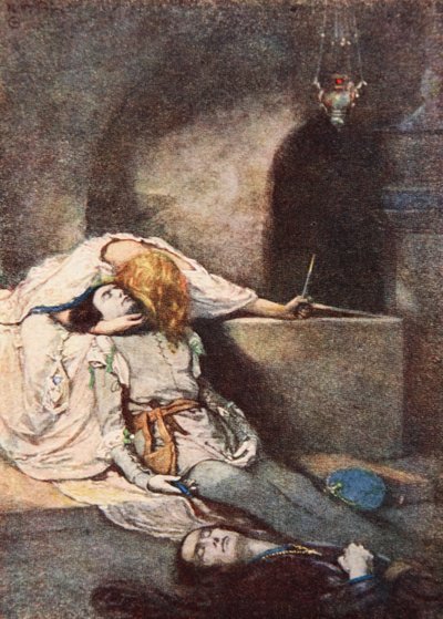 Romeo a Julie, V. dějství, scéna 3, ilustrace z 