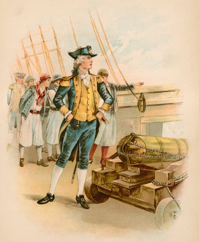 John Paul Jones, první kapitán amerického námořnictva od North American