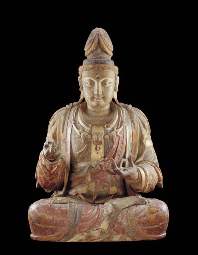 Bodhisattva Guanyin (dřevo, gesso, minerální pigmenty a zlato) od Northern Song Dynasty Chinese School
