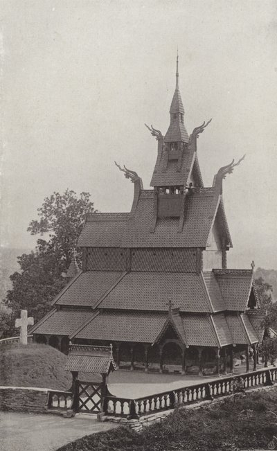 Dřevěný kostel Fortun od Norwegian Photographer