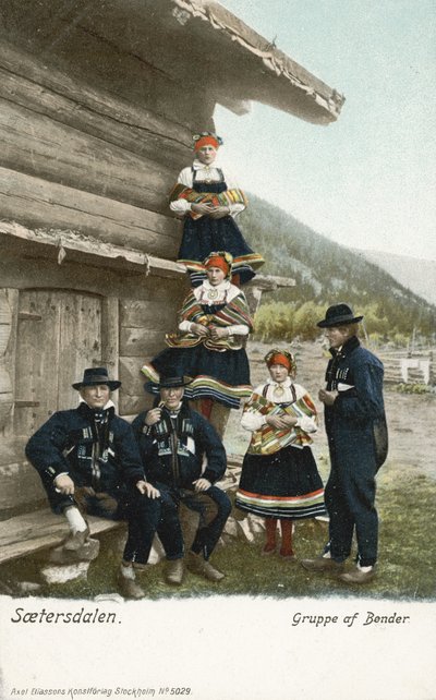 Skupina farmářů, Setesdal, Norsko od Norwegian Photographer