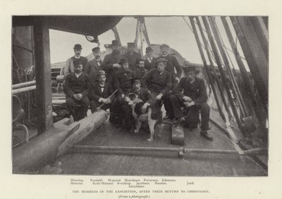 Členové expedice po návratu do Christianie (č/b foto) od Norwegian Photographer