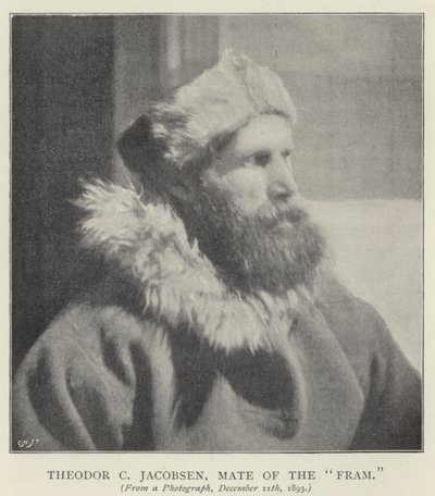 Theodor C Jacobsen, kolega z "Fram" (černobílá fotografie) od Norwegian Photographer