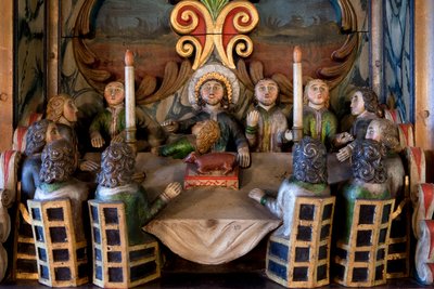 Poslední večeře, detail z oltářního obrazu, kostel Mo I Rana od Norwegian School