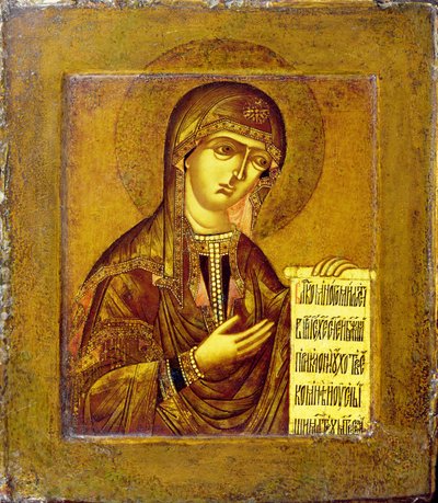 Ikona Panny Marie (olej na desce) od Novgorod School