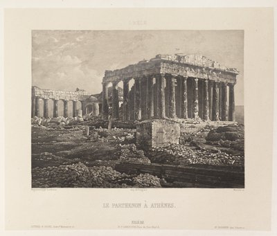 Řecko. Parthenon v Aténách od Nöel Marie Paymal Lerebours