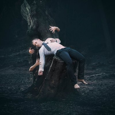 Surreálný lesní spánek od Nuno Araujo