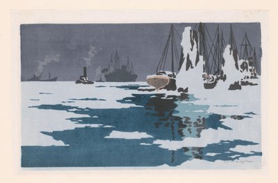 Pohled na Bremerhaven od O. Droegl (signed by artist)