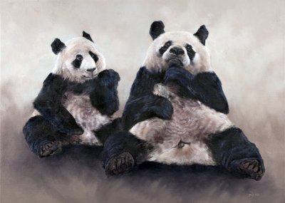 Čínský medvěd, Pixiu, 2014 (akryl na plátně) od Odile Kidd