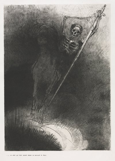 A jeho jméno, které na něm sedělo, bylo Smrt od Odilon Redon