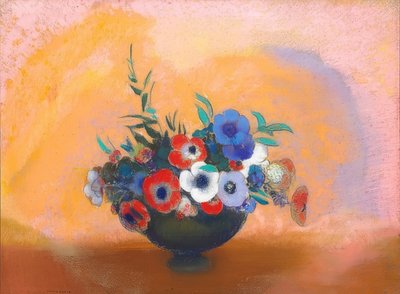 Anemones (Sasanky). Ehm 1912 od Odilon Redon