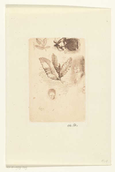 List s náčrtky Croquis od Odilon Redon