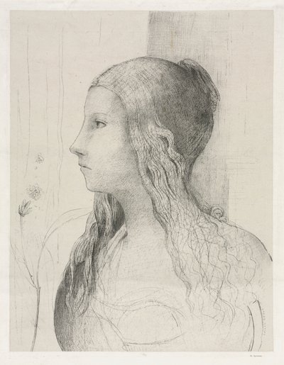 Brünnhilde v Soumraku bohů od Odilon Redon