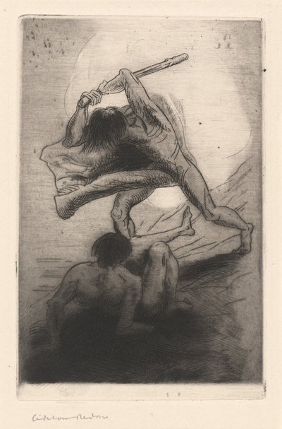 Kain a Ábel od Odilon Redon
