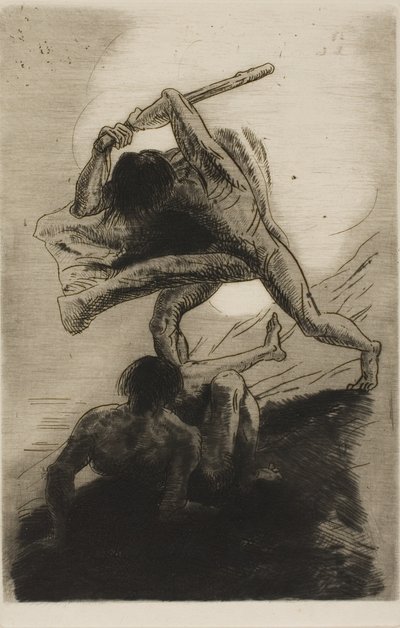 Kain a Ábel od Odilon Redon