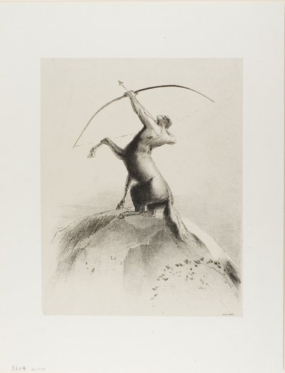 Kentaur mířící na mraky od Odilon Redon