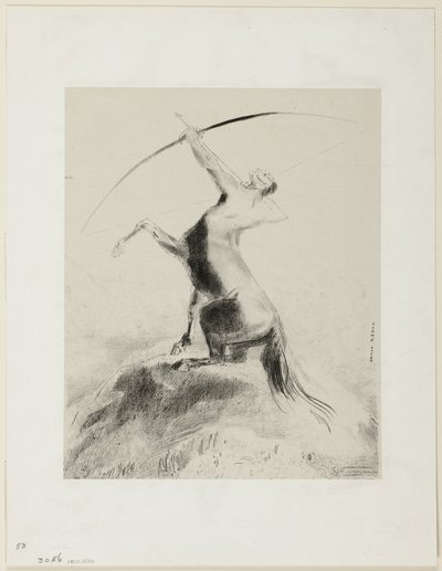 Kentaur mířící na mraky od Odilon Redon