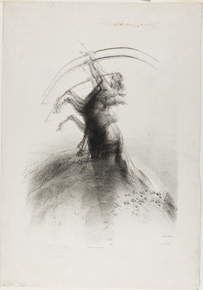 Kentaur mířící na mraky od Odilon Redon